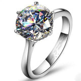 925 Sterling silver fashion Female Ring 3ct AAAAA cz Promise Wedding Band Rings for Women Bridal Finger Party Jewelry Gift - ENSEIGNE DENIS