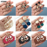 New Korean Acrylic Earrings For Women Statement Vintage Geometric Gold Dangle Drop Earrings 2019 Female Wedding Fashion Jewelry - ENSEIGNE DENIS