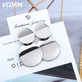 New Korean Acrylic Earrings For Women Statement Vintage Geometric Gold Dangle Drop Earrings 2019 Female Wedding Fashion Jewelry - ENSEIGNE DENIS