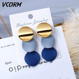 New Korean Acrylic Earrings For Women Statement Vintage Geometric Gold Dangle Drop Earrings 2019 Female Wedding Fashion Jewelry - ENSEIGNE DENIS