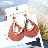 New Korean Acrylic Earrings For Women Statement Vintage Geometric Gold Dangle Drop Earrings 2019 Female Wedding Fashion Jewelry - ENSEIGNE DENIS