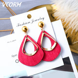 New Korean Acrylic Earrings For Women Statement Vintage Geometric Gold Dangle Drop Earrings 2019 Female Wedding Fashion Jewelry - ENSEIGNE DENIS
