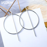New Korean Acrylic Earrings For Women Statement Vintage Geometric Gold Dangle Drop Earrings 2019 Female Wedding Fashion Jewelry - ENSEIGNE DENIS