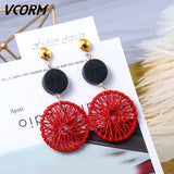 New Korean Acrylic Earrings For Women Statement Vintage Geometric Gold Dangle Drop Earrings 2019 Female Wedding Fashion Jewelry - ENSEIGNE DENIS