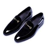 New Men Dress Shoes Shadow Patent Leather Luxury Fashion Groom Wedding Shoes Men Luxury italian style Oxford Shoes Big Size 48 - ENSEIGNE DENIS