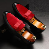 New Men Dress Shoes Shadow Patent Leather Luxury Fashion Groom Wedding Shoes Men Luxury italian style Oxford Shoes Big Size 48 - ENSEIGNE DENIS