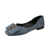 Classic Shallow Flats Casual Shoes Women Metal letters Loafers Oxford Slip On Moccasins Female Suede Leather Footwear flat shoes - ENSEIGNE DENIS