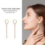 2020 New Long Crystal Tassel Gold Color Dangle Earrings for Women Wedding Drop Earing Fashion Jewelry Gifts - ENSEIGNE DENIS