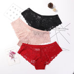 3 Pcs Panties for Woman Underwear Sexy Lace Breathable Soft Lingerie Female Briefs Panty Sexy Transparent Women's Underpants - ENSEIGNE DENIS