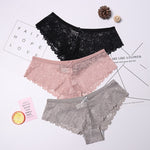 3 Pcs Panties for Woman Underwear Sexy Lace Breathable Soft Lingerie Female Briefs Panty Sexy Transparent Women's Underpants - ENSEIGNE DENIS