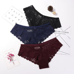 3 Pcs Panties for Woman Underwear Sexy Lace Breathable Soft Lingerie Female Briefs Panty Sexy Transparent Women's Underpants - ENSEIGNE DENIS