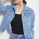 Jeans Jacket and Coats for Women 2019 Autumn Candy Color Casual Short Denim Jacket Chaqueta Mujer Casaco Jaqueta Feminina - ENSEIGNE DENIS