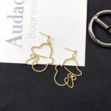 Punk Human Face Drop Earrings For Women Retro Abstract Hollow out Statement Hand Metal Fashion Dangle Earring Jewelry - ENSEIGNE DENIS