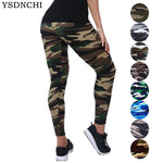 YSDNCHI 2020 Camouflage Womens for leggins Graffiti Style Slim Stretch Trouser Army Green Leggings Deportes Pants K085 - ENSEIGNE DENIS