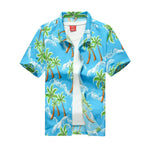 2019 New Male Hawaiian Shirts Fashion Men's Casual Button Hawaii Print Beach Short Sleeve Quick Dry Top Blouse M-5XL - ENSEIGNE DENIS