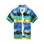 2019 New Male Hawaiian Shirts Fashion Men's Casual Button Hawaii Print Beach Short Sleeve Quick Dry Top Blouse M-5XL - ENSEIGNE DENIS