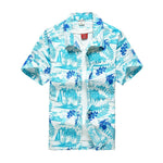 2019 New Male Hawaiian Shirts Fashion Men's Casual Button Hawaii Print Beach Short Sleeve Quick Dry Top Blouse M-5XL - ENSEIGNE DENIS