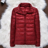 Winter Women Ultralight Thin Down Jacket White Duck Down Hooded Jackets Long Sleeve Warm Coat Parka Female Portable Outwear - ENSEIGNE DENIS