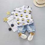 2020 fashion infant Suits Baby Clothing Set for Boys Girls Cute Summer Casual Clothes Set Giraffe Top+Shorts Kids Clothes - ENSEIGNE DENIS