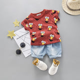 2020 fashion infant Suits Baby Clothing Set for Boys Girls Cute Summer Casual Clothes Set Giraffe Top+Shorts Kids Clothes - ENSEIGNE DENIS