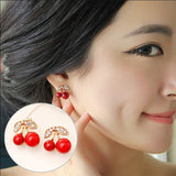 New Fashion Simulated Pearls Pendientes Bijoux Angel Wings Leaf Feather Flowers Stud Earrings For Women Wedding Jewelry Brincos - ENSEIGNE DENIS