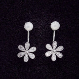 New Fashion Simulated Pearls Pendientes Bijoux Angel Wings Leaf Feather Flowers Stud Earrings For Women Wedding Jewelry Brincos - ENSEIGNE DENIS