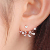 New Fashion Simulated Pearls Pendientes Bijoux Angel Wings Leaf Feather Flowers Stud Earrings For Women Wedding Jewelry Brincos - ENSEIGNE DENIS