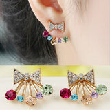 New Fashion Simulated Pearls Pendientes Bijoux Angel Wings Leaf Feather Flowers Stud Earrings For Women Wedding Jewelry Brincos - ENSEIGNE DENIS