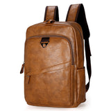 Fashion Men Backpack Waterproof PU Leather Travel Bag Man Large Capacity Teenager Male Mochila Laptop Backpacks - ENSEIGNE DENIS