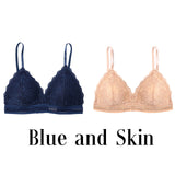 1/2PCS French Style Bralette Seamless Deep V Lace Bra Wireless Thin Underwear Sexy Lingerie Soft Push Up Bras For Women Hot - ENSEIGNE DENIS