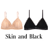 1/2PCS French Style Bralette Seamless Deep V Lace Bra Wireless Thin Underwear Sexy Lingerie Soft Push Up Bras For Women Hot - ENSEIGNE DENIS