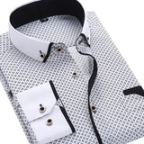 2020 Men Fashion Casual Long Sleeved Printed shirt Slim Fit Male Social Business Dress Shirt Brand Men Clothing Soft Comfortable - ENSEIGNE DENIS