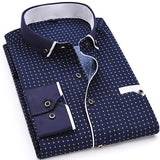 2020 Men Fashion Casual Long Sleeved Printed shirt Slim Fit Male Social Business Dress Shirt Brand Men Clothing Soft Comfortable - ENSEIGNE DENIS