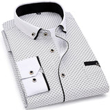 2020 Men Fashion Casual Long Sleeved Printed shirt Slim Fit Male Social Business Dress Shirt Brand Men Clothing Soft Comfortable - ENSEIGNE DENIS