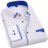 2020 Men Fashion Casual Long Sleeved Printed shirt Slim Fit Male Social Business Dress Shirt Brand Men Clothing Soft Comfortable - ENSEIGNE DENIS