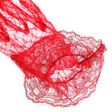 Black Red White Ivory Short Lace Bridal Gloves Wedding Accessories Party Lace Gloves