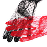Black Red White Ivory Short Lace Bridal Gloves Wedding Accessories Party Lace Gloves