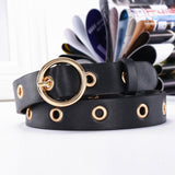 NO.ONEPAUL women belt Genuine Leather New Punk style fashion Pin Buckle jeans Decorative Belt Chain luxury brand belts for women - ENSEIGNE DENIS