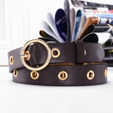 NO.ONEPAUL women belt Genuine Leather New Punk style fashion Pin Buckle jeans Decorative Belt Chain luxury brand belts for women - ENSEIGNE DENIS