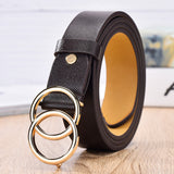 NO.ONEPAUL women belt Genuine Leather New Punk style fashion Pin Buckle jeans Decorative Belt Chain luxury brand belts for women - ENSEIGNE DENIS