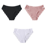 3PCS/Set Cotton Underwear Women's Panties Comfort Underpants  Floral Lace Briefs For Woman Sexy Low-Rise Pantys Intimates M L XL - ENSEIGNE DENIS