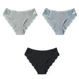 3PCS/Set Cotton Underwear Women's Panties Comfort Underpants  Floral Lace Briefs For Woman Sexy Low-Rise Pantys Intimates M L XL - ENSEIGNE DENIS