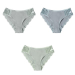 3PCS/Set Cotton Underwear Women's Panties Comfort Underpants  Floral Lace Briefs For Woman Sexy Low-Rise Pantys Intimates M L XL - ENSEIGNE DENIS
