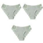 3PCS/Set Cotton Underwear Women's Panties Comfort Underpants  Floral Lace Briefs For Woman Sexy Low-Rise Pantys Intimates M L XL - ENSEIGNE DENIS