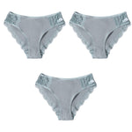 3PCS/Set Cotton Underwear Women's Panties Comfort Underpants  Floral Lace Briefs For Woman Sexy Low-Rise Pantys Intimates M L XL - ENSEIGNE DENIS