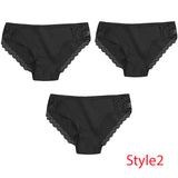 3PCS/Set Cotton Underwear Women's Panties Comfort Underpants  Floral Lace Briefs For Woman Sexy Low-Rise Pantys Intimates M L XL - ENSEIGNE DENIS