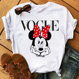 Maycaur Minnie Mouse Cute T Shirt Vogue Women Mouse Printed Shirt Tumblr Femme Girl Tees Hipster Kawaii Holiday Summer Femme Top - ENSEIGNE DENIS