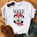 Maycaur Minnie Mouse Cute T Shirt Vogue Women Mouse Printed Shirt Tumblr Femme Girl Tees Hipster Kawaii Holiday Summer Femme Top - ENSEIGNE DENIS