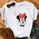 Maycaur Minnie Mouse Cute T Shirt Vogue Women Mouse Printed Shirt Tumblr Femme Girl Tees Hipster Kawaii Holiday Summer Femme Top - ENSEIGNE DENIS