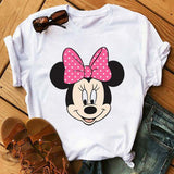 Maycaur Minnie Mouse Cute T Shirt Vogue Women Mouse Printed Shirt Tumblr Femme Girl Tees Hipster Kawaii Holiday Summer Femme Top - ENSEIGNE DENIS